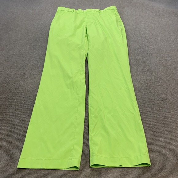 RLX Ralph Lauren Pants Mens 34x34 Neon Green Golf Performance Stretch Polyester - Picture 1 of 13